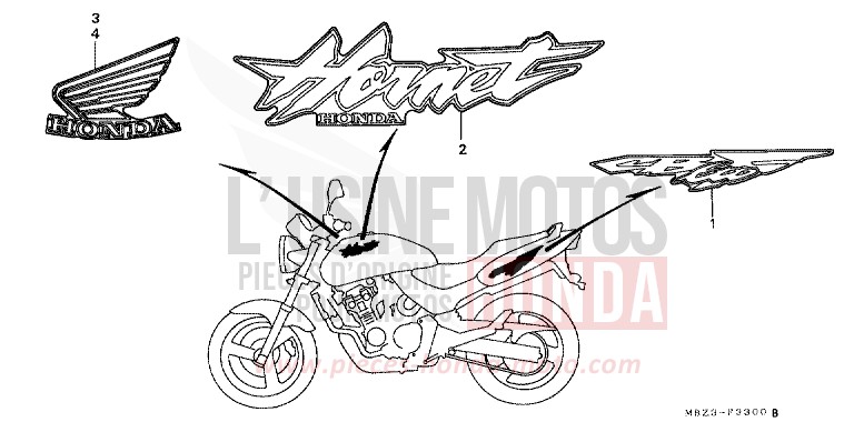 MARKE (1) von CB1300 Super Bold'or ABS CANDY BLAZING RED (R195) von 1998